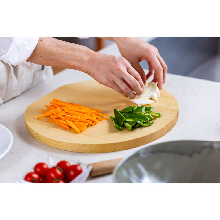 東濃ひのきの丸まな板 M