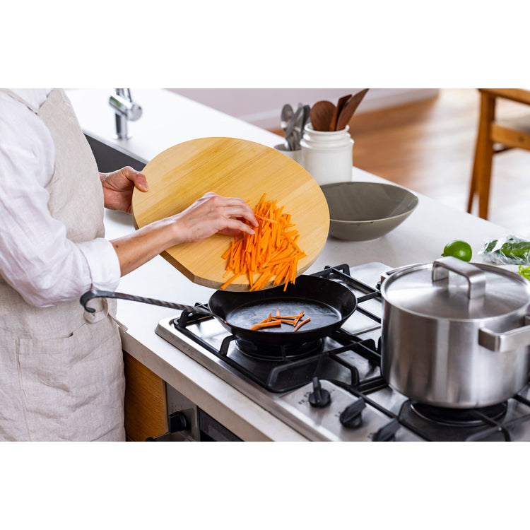 青森ひばの丸まな板 M