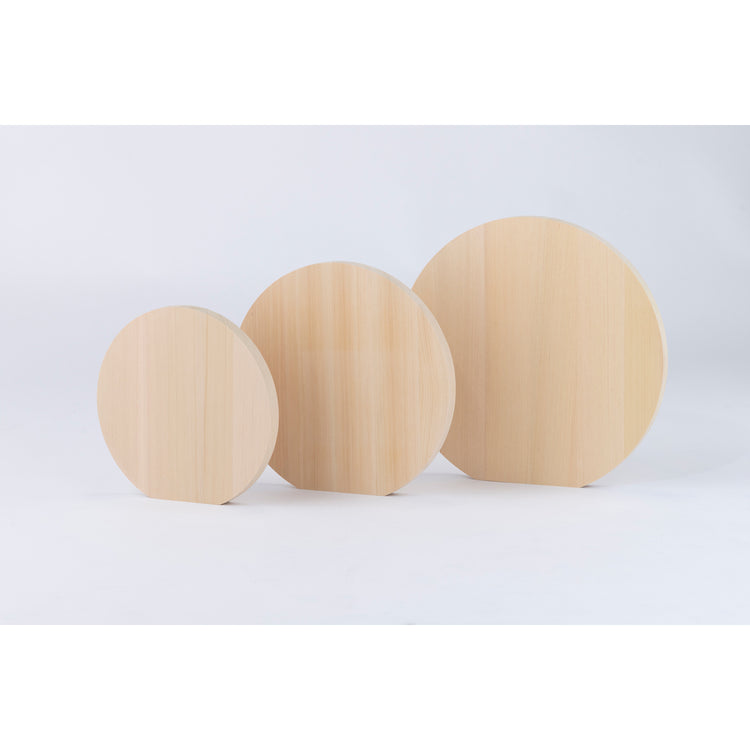 青森ひばの丸まな板 S