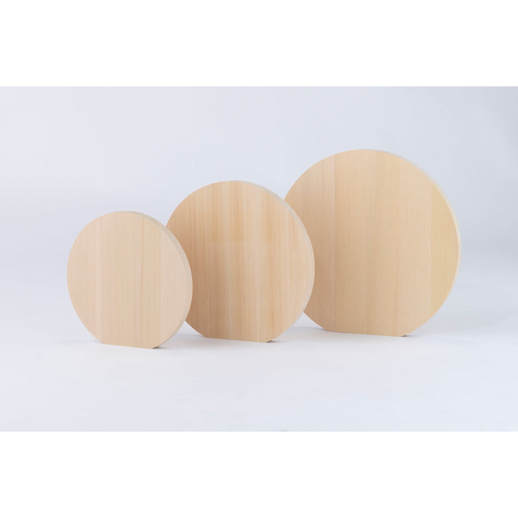 青森ひばの丸まな板 M