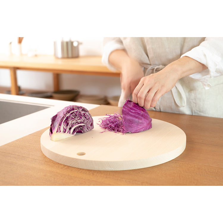 桧の丸まな板