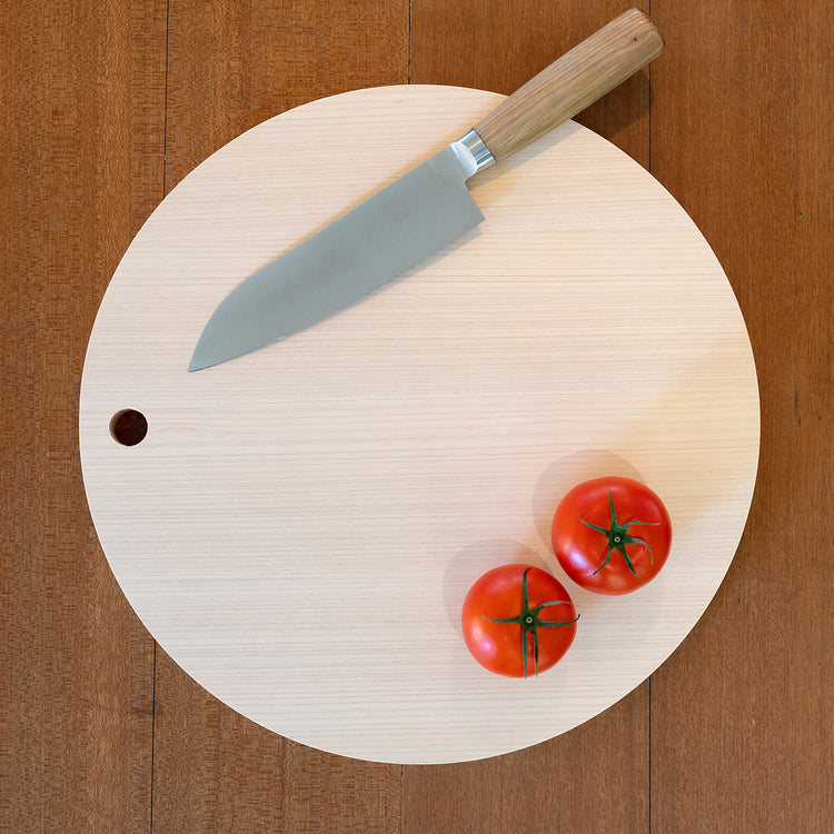 桧の丸まな板