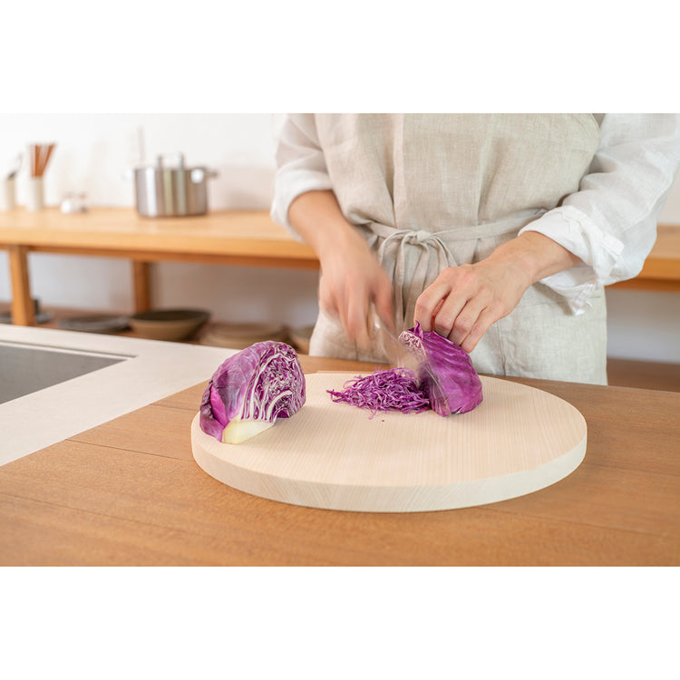 桧の丸まな板