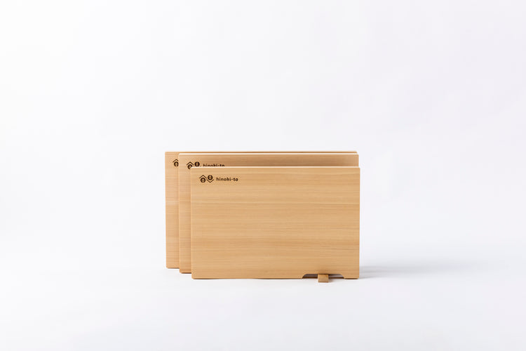 hinoki-to 東濃ひのき軽量まな板　スタンド付　M